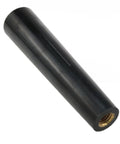 Revolving Wooden Stove Handle Three Eighths Inch Threaded Knob for Fireplace Door, black cylindrical handle with metal threading