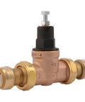 SharkBite Push To Connect Three Quarter Inch Pressure Regulating Valve With Double Union, 45 PSI Water Pressure Reducer, brass valve
