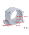 Heavy Duty CNC Spindle Motor Clamp Bracket Fixture With Secure Locking Design For Precision Machining And High Stability Reducing Vibration Noise On Any Shop Floor Build To Last Tough, aluminum, 125mm diameter, 194mm length.