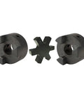 7/8 X 7/8 Flexible 3 Piece L-Jaw Coupling Set With Buna NBR Rubber Spider Insert L095 Series Aftermarket Replacement Interchangeable With Lovejoy TB Woods Martin Browning And Other L-Jaw Couplers Two Halves Plus Spider Included