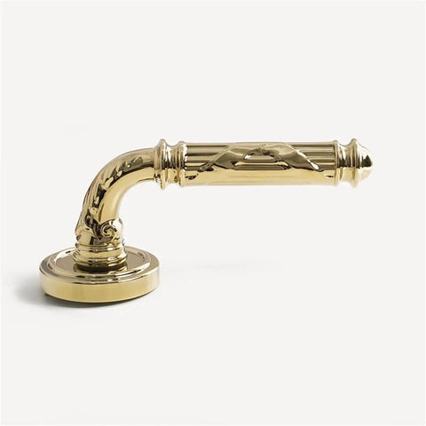 Bright Gold Brass Door Lock Set For Bedroom And Interior Doors With Solid Hardware Double Wood Lever Handle 72mm Spacing Easy Install Privacy Lock Durable Construction For Home Comfort