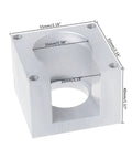 CNCTOPBAOS aluminum Nema23 motor mounting bracket; square block with 35mm bore, 55x55x40mm, includes 12 screws