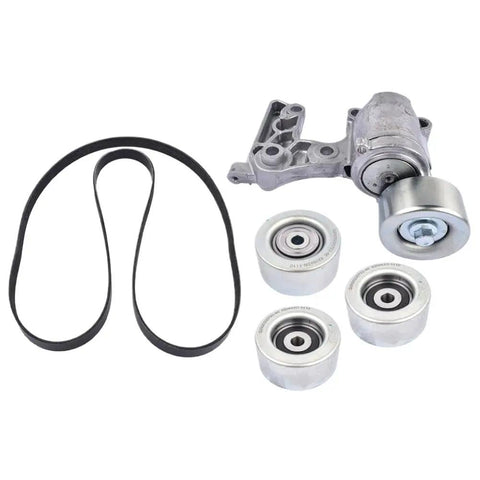 Premium Drive Belt Tensioner Idler Pulley Kit Fits Tacoma Tundra Fj 2007 2008 2009 Fixes Slow Noise And Slack Problems Fast To Keep Engine Running Smooth Like Butter Without Breaking Down Gives Peace Of Mind. serpentine belt kit with tensioner and idler pulleys
