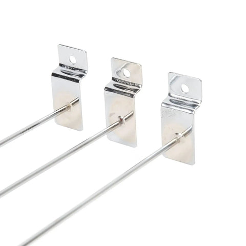 Close-up of Heavy Duty Slatwall Hooks Set 50 Pcs Aluminum Alloy Hangers for Space Organization in Home Office and Store