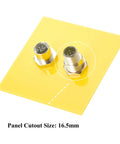 Pair Of M12 A Coded 5 Pin Male To Female Panel Mount Connector IP67 Shielded Bulkhead Feedthrough For Industrial Use front view