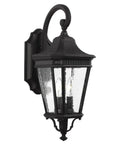 Cotswold Lane Outdoor Wall Lantern 2 Light Black Aluminum Weatherproof Patio Light UL Approved For Wet Locations 120 Watts Total