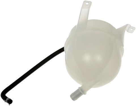 Direct Swap Pressurized Coolant Reservoir With Pressure Cap Built Dope For Ford Rides Under Hood, molded plastic reservoir with hose.