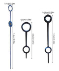 Metal Watch Hands Set for NH35 364R and 7S Movements, blue finish, dimensions shown, pro-grade upgrade kit for enthusiasts.