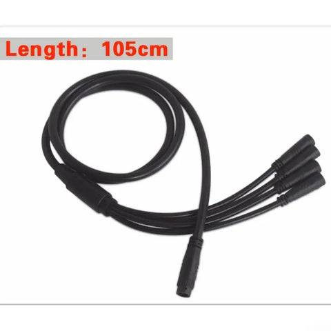 Top Tier E-Bike Motor Adapter Cable With 8-Pin Controller Connector And 5-Pin Female Display Link For Smooth Mountain Or Road Conversion Up To 105cm Long Wiring Harness Setup, 105cm black cable