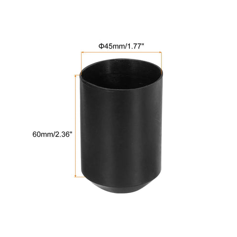 Black Heat Shrink End Cap 45mm ID by 60mm Length, part of 10 Pack, showing dimensions, for outdoor and underground use with adhesive seal.