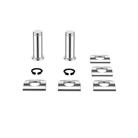 Replacement Motorcycle Footpeg Mount Pins Kit With E Clips And Washers, Four chrome pins and washers set for Harley brackets