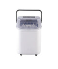 Compact Countertop Ice Maker Cranks Out Fresh Bullet Ice In Record Time Featuring Smart Digital Controls And An Integrated Handle.
