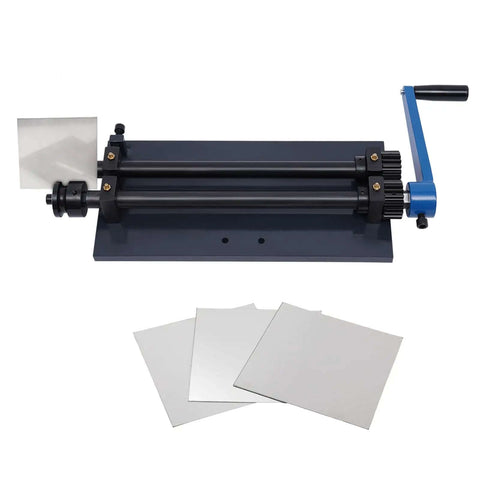 Gear Driven Sheet Metal Bead Roller Machine With 12 Inch Capacity Bench Mounted Bead Roller With 6 Dies Set Manual Wire Press