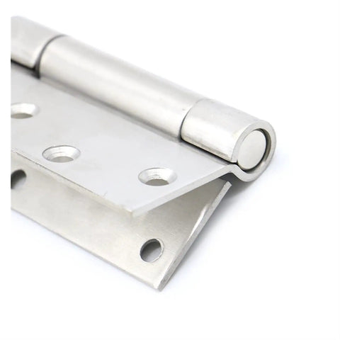 Stainless Steel Door Hinge Set Four Inch Two Pack Folding Ball Bearing Hinge With Single Or Double Spring, close-up view