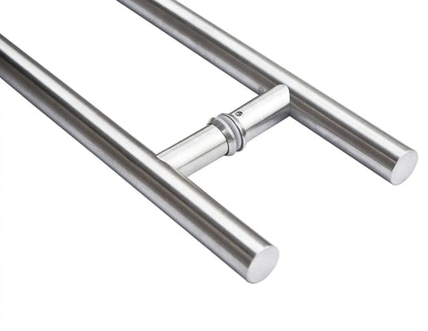 Long 39 3/8 Inch Stainless Steel Door Pull Handle For Interior And Exterior Doors Dual Side Round Tube Grips Satin Finish Rust Resistant 304 Grade
