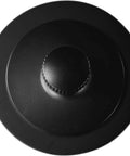 Matte Black Twist And Close Bathtub Drain Stopper Kit Featuring Matching Overflow Faceplate Plus Adapter Bushing for easy water control.