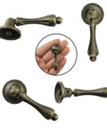 Antique Bronze Single Hole Cabinet Pull For Wooden Furniture Cabinets Cupboards Drawers Wardrobes Doors 62x24mm 2.44x0.94 Inches Durable Zinc Alloy Handle Rust Resistant Vintage Style Hardware For Home Renovation