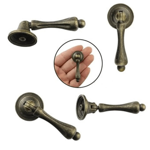 Antique Bronze Single Hole Cabinet Pull For Wooden Furniture Cabinets Cupboards Drawers Wardrobes Doors 62x24mm 2.44x0.94 Inches Durable Zinc Alloy Handle Rust Resistant Vintage Style Hardware For Home Renovation