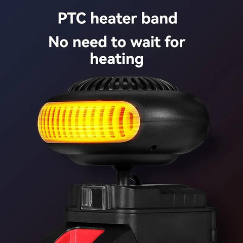 Stay Hella Toasty On The Road Or At Camp With This Plug Free Battery Powered Space Heater featuring PTC heater band and anti tilt safety.
