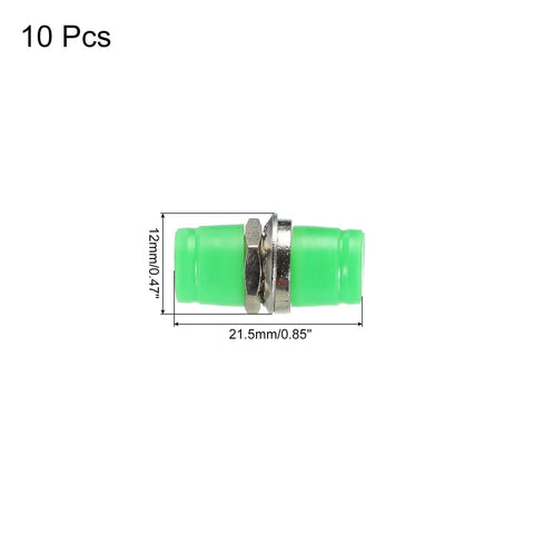 Fiber Optic FC To FC APC Round Flange Single Mode Simplex Adapter Pro Grade Pack Of 10, dimensions shown