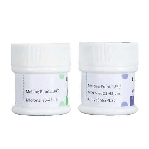 Pro Grade Solder Paste 138C To 183C Melting Point 50G X 2 jars with labels for PCB Repair And Phone Board Soldering Flux Paste
