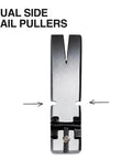 Steel framing hammer with dual side nail pullers