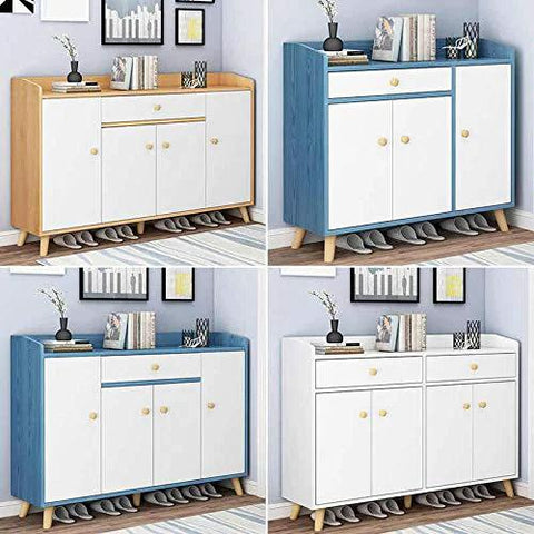 Room with four cabinets showcasing Unfinished Round Wood Drawer Knobs 10 Pack, Mushroom Shape Cabinet Hardware installed on doors.