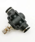 Five Pack One Quarter Inch Pneumatic Air Flow Control Valve Set With Union Straight In Line Speed Controller Fittings One Quarter Inch Tube