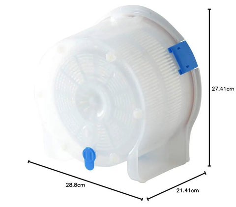 Portable Handwash Spinner Mini Washer No Electricity Needed For Tiny Loads, Easy Hand Powered Washing And Dehydration with dimensions