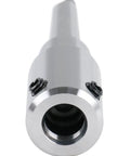 Close-up view of MT2 To Three Quarters Inch Weldon Shank Annular Cutter Arbor For Drill Press Use With Allen Key And Loading Spring.