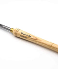 Rock Solid 5/8 Inch Bowl Gouge Woodturning Lathe Chisel Featuring M2 High Speed Steel Blade And Rugged Hardwood Handle, side view.