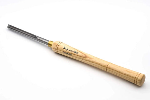 Rock Solid 5/8 Inch Bowl Gouge Woodturning Lathe Chisel Featuring M2 High Speed Steel Blade And Rugged Hardwood Handle, side view.