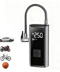 Heavy Duty Portable Tire Inflator And Digital Air Compressor With 150 Psi Gauge Led Work Light For Cars Trucks Bikes Bouncy Balls No Sweat Smooth Ride Keeps Ya Rolling Smooth with digital display and flexible hose.