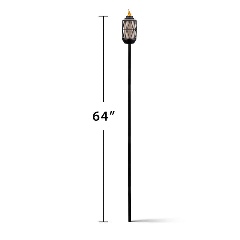 Score This Awesome Wire Metal Torch That Zaps Mosquitoes While Lighting Up Your Outdoor Space Perfect For Patio Vibes Lawn Hangouts Backyard Bashes And Garden Nights Includes Tough Wick Plus Snuffer, 64-inch tall torch with bronze and black wire metal design.