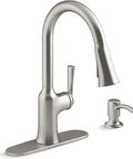 Brynn Pull Down Kitchen Faucet With Two Function Sprayhead And Sweep Spray DockNetik Magnetic Docking Touch Control Stainless Steel