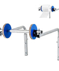 Heavy Duty Wall Mount Bubble Wrap Dispenser For Warehouse Stock Roll Stand, galvanized steel, holds 20 inch rolls, efficient packing.