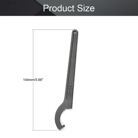 C Hook Spanner Wrench Collet Chuck For 28 To 32mm Round Nut Heavy Duty Forged 45 Steel Unibody Design With Phosphating Finish 144mm size