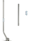 Beefy Universal Outdoor Mounting Pole For TV Antenna And Weather Station, Heavy Duty Aluminum Bracket with 49.5 Inch Extension Arm, Rustproof