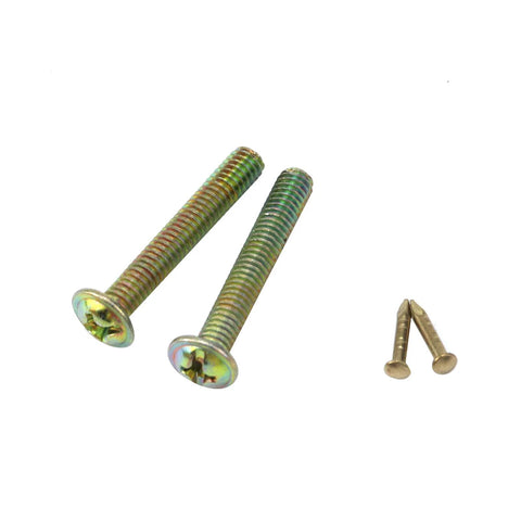 Screws included with Vintage Horizontal Flat Brass Cabinet Handle Pulls Set Of 2 With Screws 3.94 X 1.97 Inches Antique Style