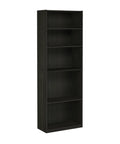 5 Tier Closet Organizer With Adjustable Shelves In Rich Espresso, Tall Bedroom Storage Rack packed with smart space saving design.