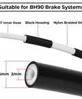 Hydraulic Brake Hose Kit For BH90 System 5.0mm Outer Diameter And 2.0mm Inner Diameter, showing detailed structure and dimensions