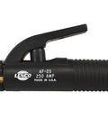 AF 25 Electrode Holder For Welding 250 Amp Workhorse Clamp Made In USA Up To Large Gauge Cable Eight And A Half Inch Length Durable Welder Electrode Clamp For Heavy Duty Projects, black and orange design
