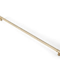 Six Pack Champagne Bronze Knurled Cabinet Pulls Set, 18 Inch Center To Center, Zinc Alloy Modern Bar Handle, angled view.