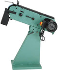 Heavy Duty 4 HP Metal Belt Sander and Grinder with 3x79 Inch Abrasive Belt 220V 3 Phase Motor side view showing controls and housing