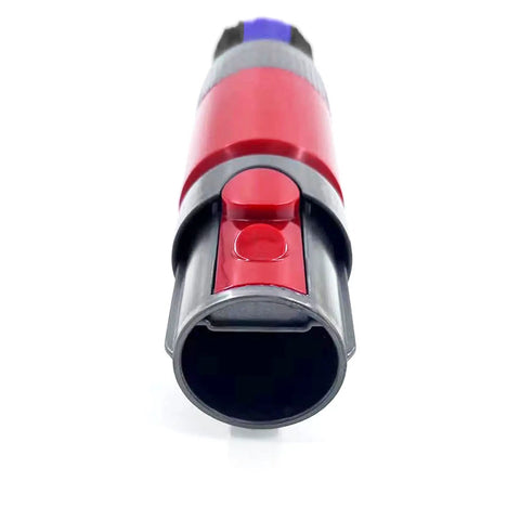 Close-up of Traceless No Scratch Dusting Brush attachment for V7-V15 vacuums, showing the red and gray connector end.