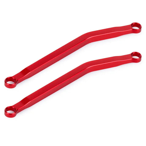 Red CNC components for Aluminum Suspension And Steering Link Kit For SCX30 One By Thirty RC Crawler with front and rear links.