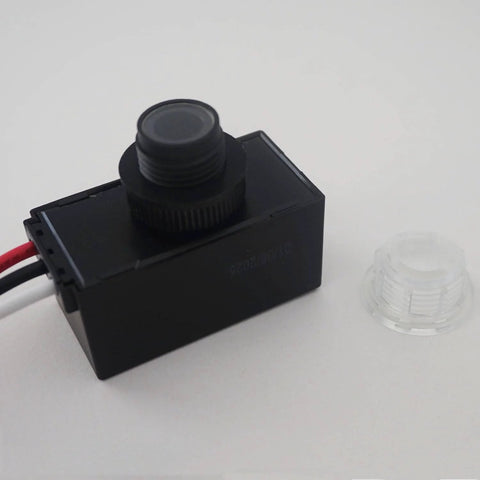 Outdoor Dusk To Dawn Photoelectric Sensor Switch 120 277V Auto On Off For LED Lighting No Fuss Three Wire Install shown