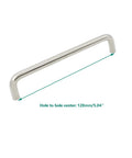 Six Pack Stainless Steel Cabinet Hardware Arched Drawer Pulls 128mm Hole Centers For Kitchen Cabinets Dressers And Cupboards Durable Solid Handles With Smooth Edges Corrosion Resistant Easy To Install