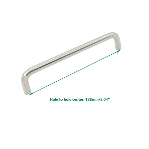Six Pack Stainless Steel Cabinet Hardware Arched Drawer Pulls 128mm Hole Centers For Kitchen Cabinets Dressers And Cupboards Durable Solid Handles With Smooth Edges Corrosion Resistant Easy To Install