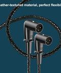 XLR 3 Pin Splitter Cable 1 To 2 Mic Adapter with leather-textured material and dual female connectors